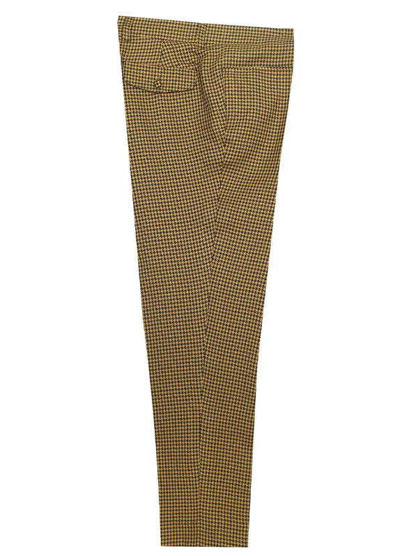 Mod Trouser | 60s Style Brown And Black Houndstooth Trouser Modshopping Clothing