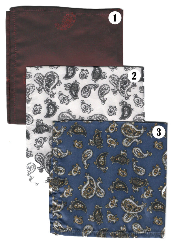 Multi Color Small Paisley Pocket Square Modshopping Clothing