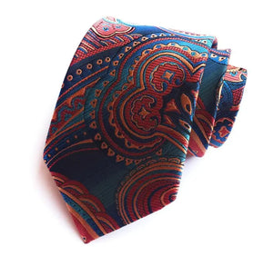 Necktie And Pocket Square Multi Color Paisley Modshopping Clothing