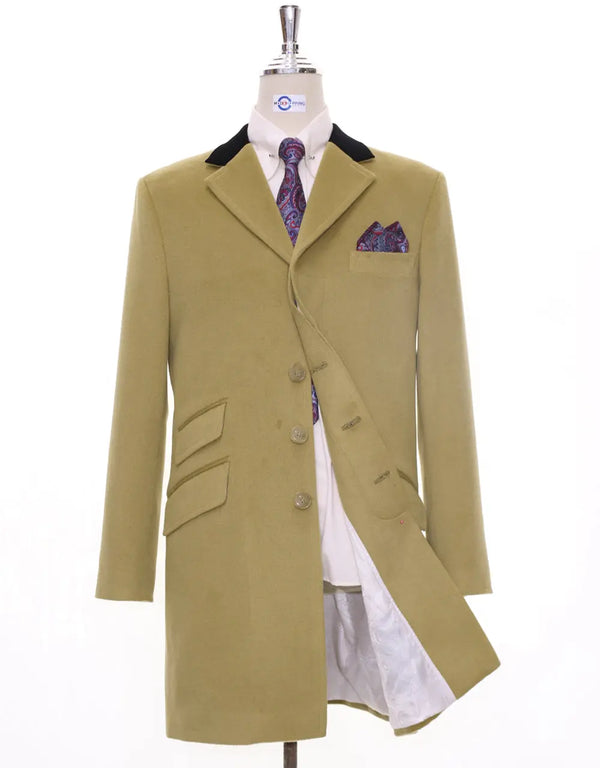Over Coat Men's | 60s Mod Winter Wool Camel Over Coat Modshopping Clothing