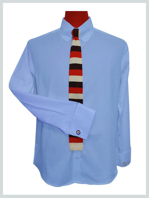Penny Tab Collar Shirt | Sky Color Shirt Modshopping Clothing