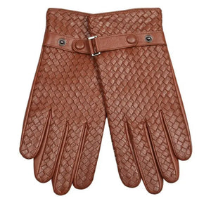 Sheepskin Men Winter Warm Tan Leather Gloves Size L Modshopping Clothing