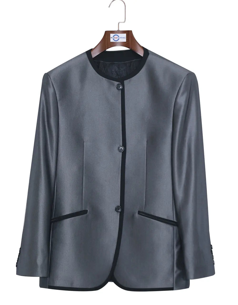 Silver Tonic Beatles Collarless Suit Modshopping Clothing