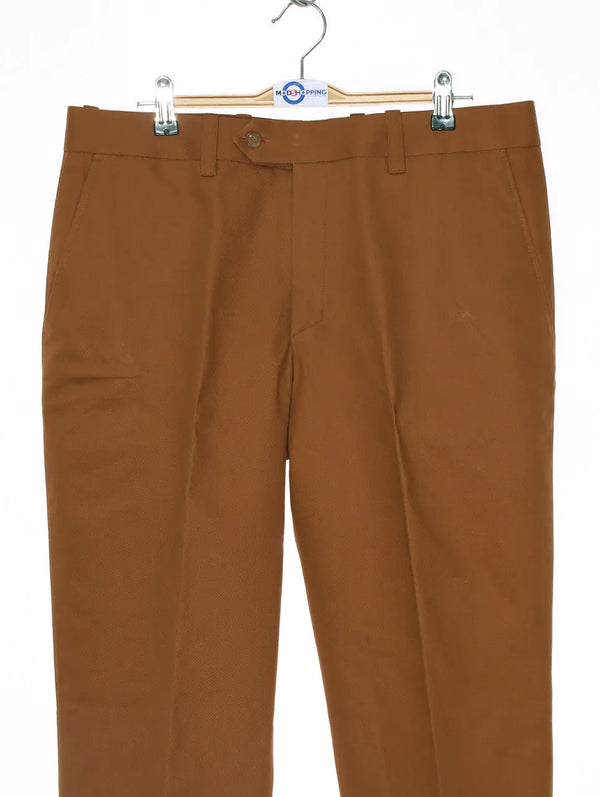 Sta Press Trousers | 60s Style Mod Classic Burnt Orange Men's Trouser Modshopping Clothing