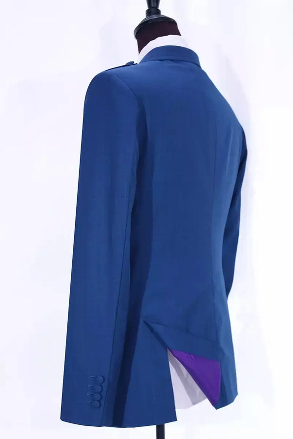 This Jacket Only - Blue Windowpane Check Jacket Size 40R Modshopping Clothing