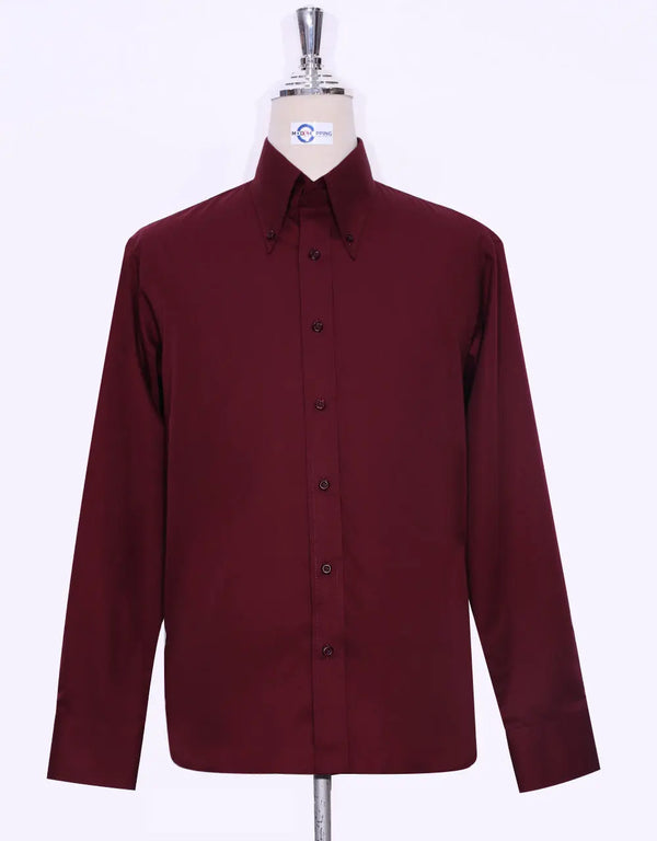 This Shirt Only - Burgundy Button Down Shirt Size M Modshopping Clothing