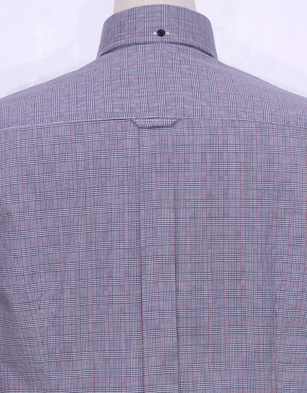 This Shirt Only - Grey Prince Of Wales Check Shirt Size M Modshopping Clothing