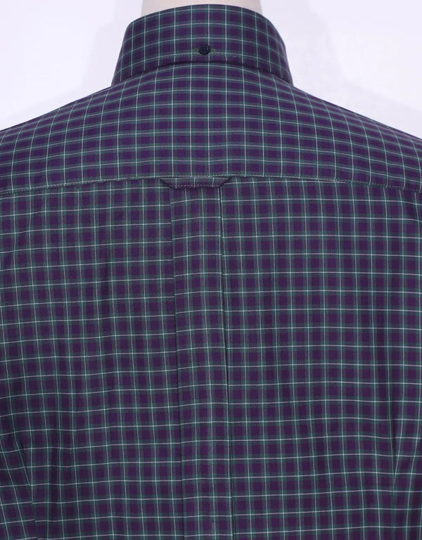 This Shirt Only - Purple Green Gingham Check Shirt Size M Modshopping Clothing