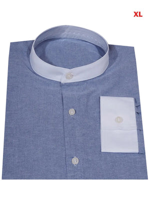 This Shirt Only. Grand Dad Collar | Blue Color Shirt for Men Modshopping Clothing