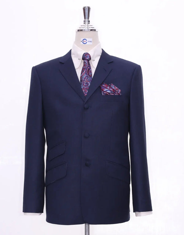 This Suit Only Dark Navy Blue Suit | Jacket Size 38S Trouser 30/29 Modshopping Clothing