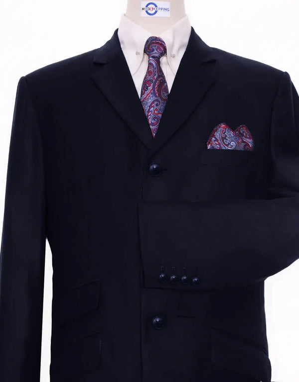 This Suit Only. Dark Navy Blue 3 Piece Suit Modshopping Clothing
