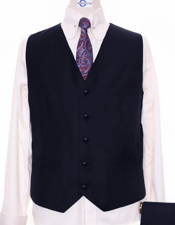 This Suit Only. Dark Navy Blue 3 Piece Suit Modshopping Clothing