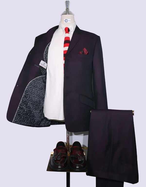 This Suit Only. Purple And Black Two Tone Suit Modshopping Clothing