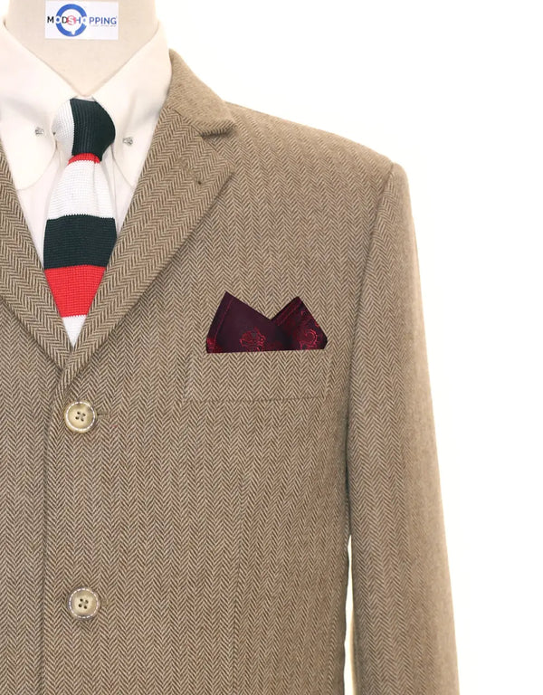 Tweed Jacket | 12 Colors Herringbone Tweed Jacket Modshopping Clothing