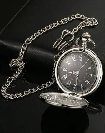 Vintage Pocket Watch Silver And Black Color Modshopping Clothing