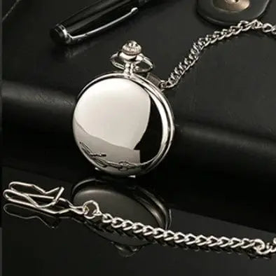 Vintage Pocket Watch Silver And Black Color Modshopping Clothing