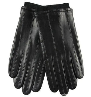 Winter Warm Black Leather Gloves Size M Modshopping Clothing