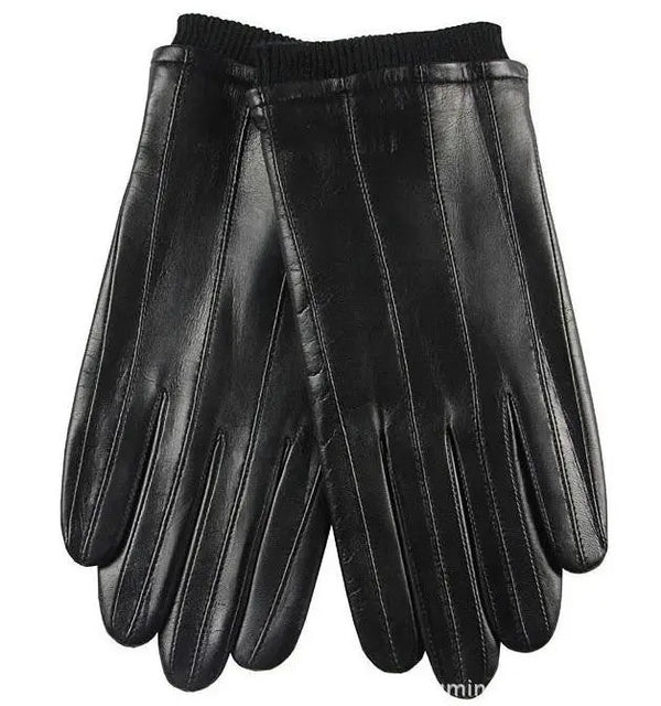 lambskin leather men winter warm black leather gloves size s Modshopping Clothing