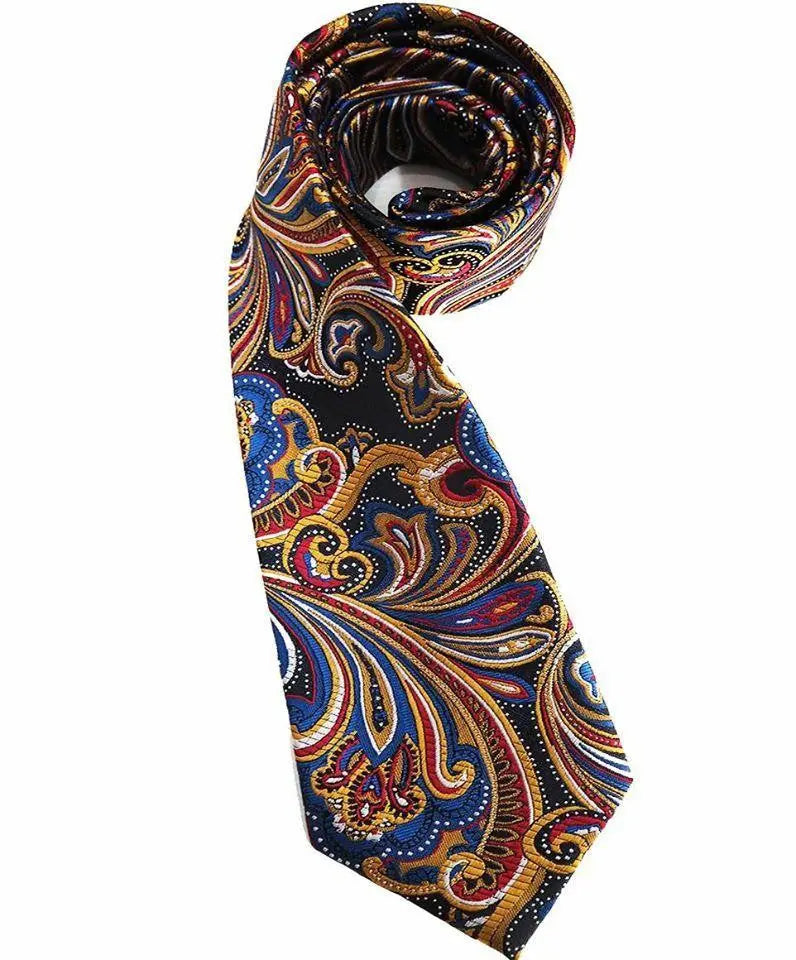 paisley tie| 100% silk retro mod style multi color tie for men – Mod ...