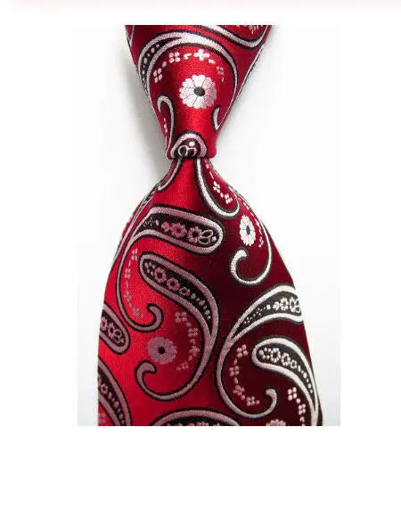 paisley tie| 100% silk retro mod style red paisley tie for men Modshopping Clothing