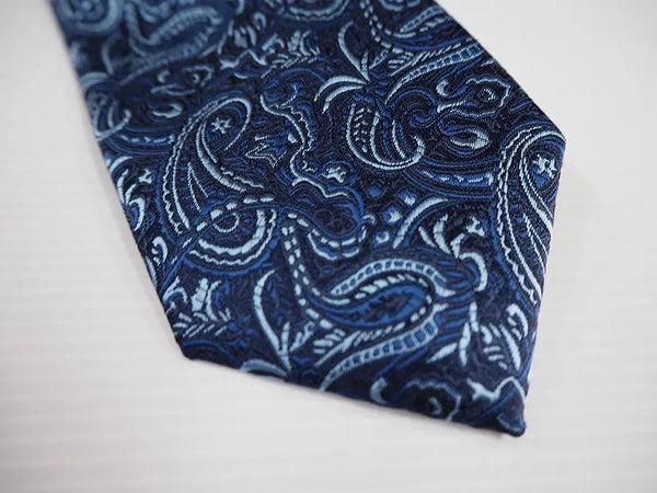 paisley tie| 60s mod style navy blue tie Modshopping Clothing